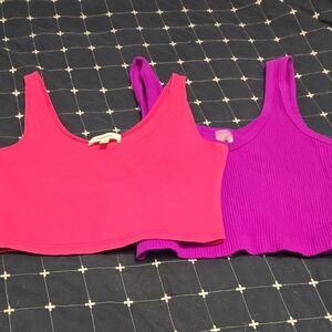 Pink and Purple Crop Tops